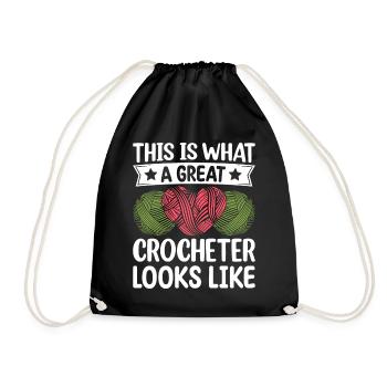 Voici à quoi ressemble un grand crocheteur - Croche - Sac de sport léger - noir - Devant