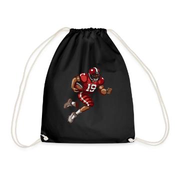 Joueurs de football américain - Sac de sport léger - noir - Devant