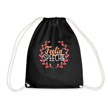 Feelin' Speechie Speech Therapy - Drawstring Bag - black - Front