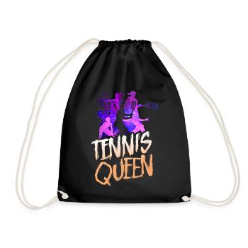 Drôle de joueur de tennis Raquette Tennis - Sac de sport léger - noir - Devant