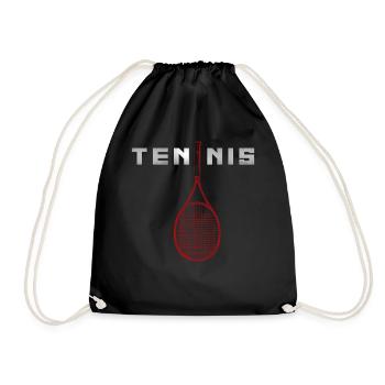 Funny Tennis Player Racket Tennis - Turnbeutel - Schwarz - Vorne