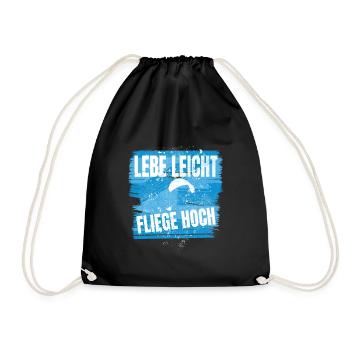 Live light, fly high - Drawstring Bag - black - Front