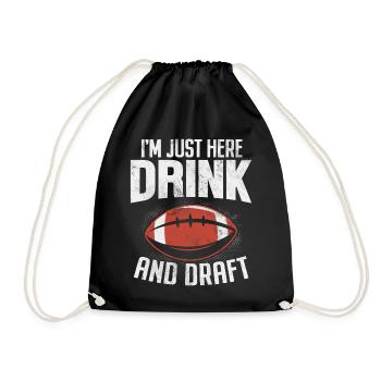 Je suis juste là pour boire et rédiger un fantasme amusant de FFL - Sac de sport léger - noir - Devant