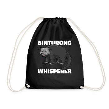 Binturong raton laveur ours rampant chat rampant - Sac de sport léger - noir - Devant