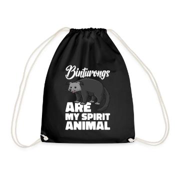 Binturong raton laveur ours rampant chat rampant - Sac de sport léger - noir - Devant