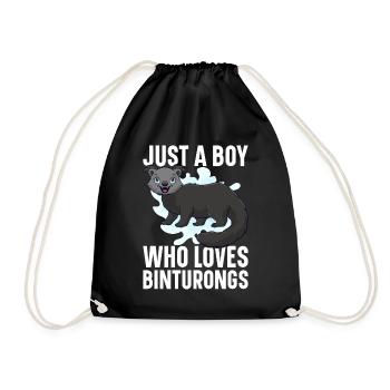 Binturong raton laveur ours rampant chat rampant - Sac de sport léger - noir - Devant