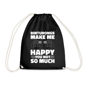 Binturong raton laveur ours rampant chat rampant - Sac de sport léger - noir - Devant