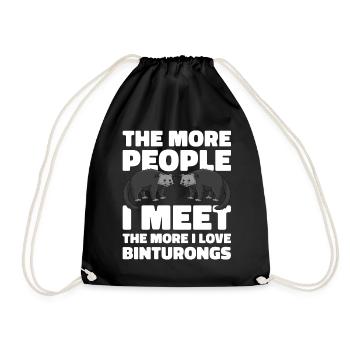 Binturong raton laveur ours rampant chat rampant - Sac de sport léger - noir - Devant