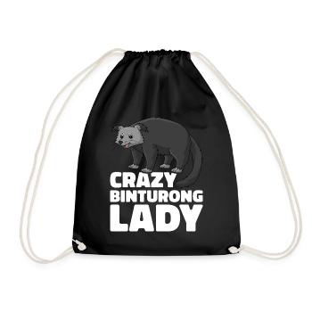 Binturong raton laveur ours rampant chat rampant - Sac de sport léger - noir - Devant