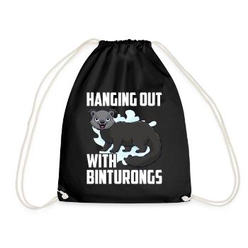 Binturong raton laveur ours rampant chat rampant - Sac de sport léger - noir - Devant