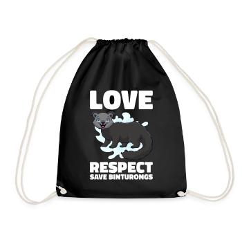 Binturong raton laveur ours rampant chat rampant - Sac de sport léger - noir - Devant