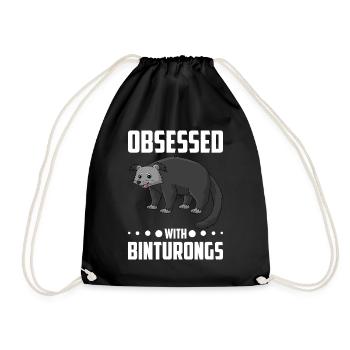 Binturong raton laveur ours rampant chat rampant - Sac de sport léger - noir - Devant