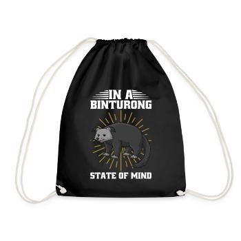 Binturong raton laveur ours rampant chat rampant - Sac de sport léger - noir - Devant
