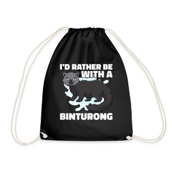 Binturong raton laveur ours rampant chat rampant - Sac de sport léger - noir - Devant