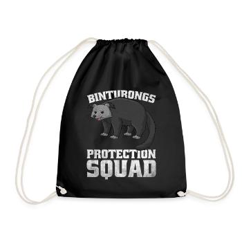 Binturong raton laveur ours rampant chat rampant - Sac de sport léger - noir - Devant