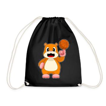 Hamster Basketteur Joueur Basketball - Sac de sport léger - noir - Devant