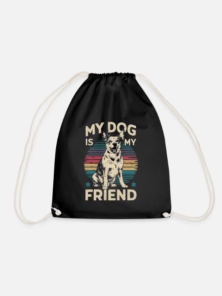 Mein Hund ist mein Freund - Turnbeutel - Schwarz