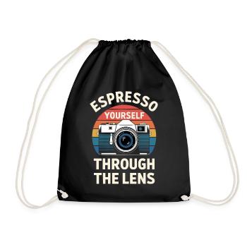 Espresso Yourself Photographe à travers l’objectif - Sac de sport léger - noir - Devant