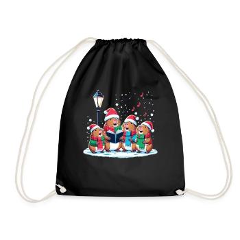 Noël festif Capybara d’hiver - Sac de sport léger - noir - Devant