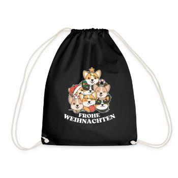 Joyeux Noël Corgi Réveillon de Noël Corgi - Sac de sport léger - noir - Devant