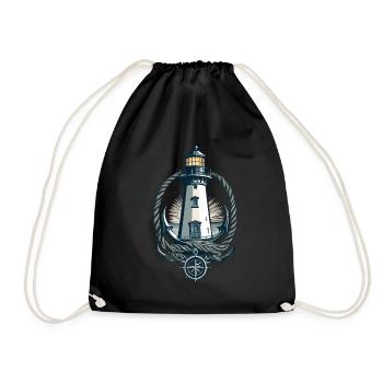 Phare Hobby Pêcheur Marin Amoureux de la mer - Sac de sport léger - noir - Devant