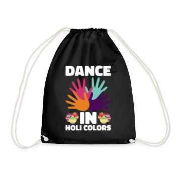 Holi India Holi Festival Happy Holi Fest - Drawstring Bag - black - Front