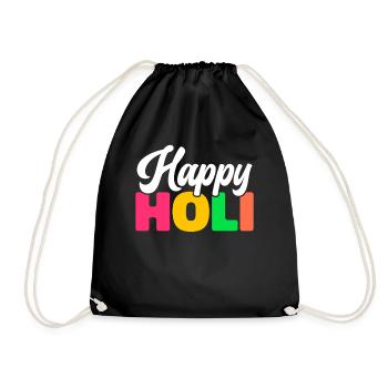 Holi India Holi Festival Happy Holi Fest - Drawstring Bag - black - Front