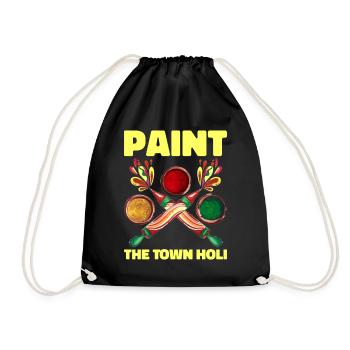 Holi India Holi Festival Happy Holi Fest - Drawstring Bag - black - Front