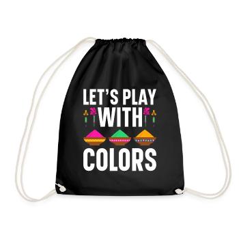 Holi India Holi Festival Happy Holi Fest - Drawstring Bag - black - Front
