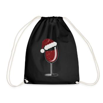 Verre à vin de Noël élégant - Sac de sport léger - noir - Devant