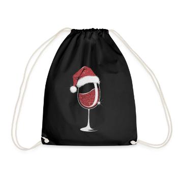 Verre à vin de Noël élégant - Sac de sport léger - noir - Devant