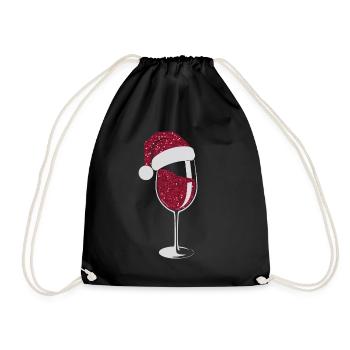 Verre à vin de Noël élégant - Sac de sport léger - noir - Devant