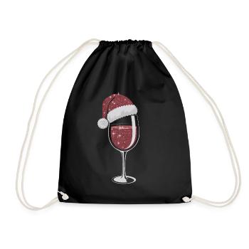 Verre à vin de Noël élégant - Sac de sport léger - noir - Devant
