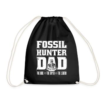 Fossil Hunter Dad The Idol The Myth Paleontologist - Drawstring Bag - black - Front