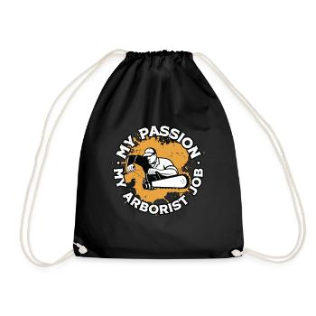 Arborist My Passion My Arborist Tree Specialist - Drawstring Bag - black - Front