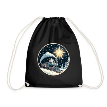 Noël Noël Souris Modèle Train Enfants - Sac de sport léger - noir - Devant