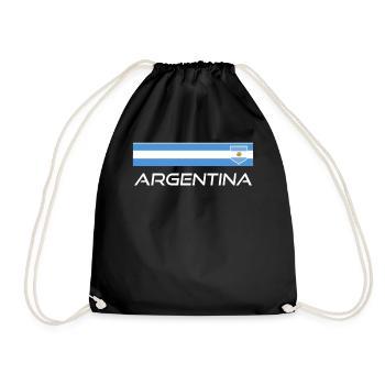 Argentinien Geschenk Argentina Argentine Flagge - Turnbeutel - Schwarz - Vorne