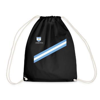 Argentine Cadeau Argentine Drapeau argentin - Sac de sport léger - noir - Devant