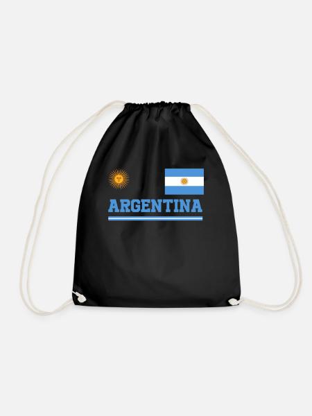 Argentinien Geschenk Argentina Argentine Flagge - Turnbeutel - Schwarz
