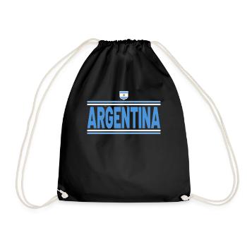 Argentinien Geschenk Argentina Argentine Flagge - Turnbeutel - Schwarz - Vorne