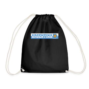Argentina Gift Argentina Argentine Flag - Drawstring Bag - black - Front