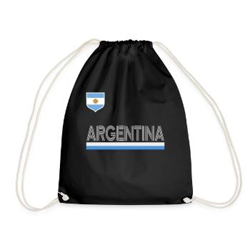 Argentine Cadeau Argentine Drapeau argentin - Sac de sport léger - noir - Devant