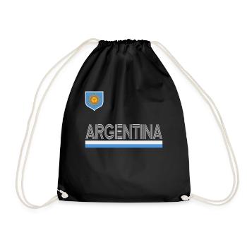 Argentine Cadeau Argentine Drapeau argentin - Sac de sport léger - noir - Devant