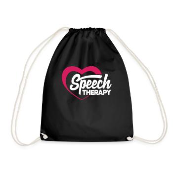Speech Therapy Love of the profession - Drawstring Bag - black - Front