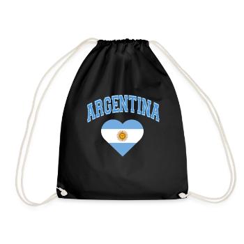 Argentine Cadeau Argentine Drapeau argentin - Sac de sport léger - noir - Devant