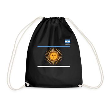 Argentine Cadeau Argentine Drapeau argentin - Sac de sport léger - noir - Devant