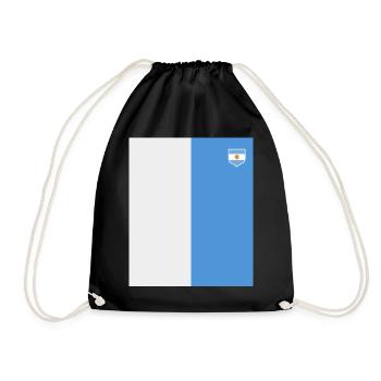 Argentinien Geschenk Argentina Argentine Flagge - Turnbeutel - Schwarz - Vorne