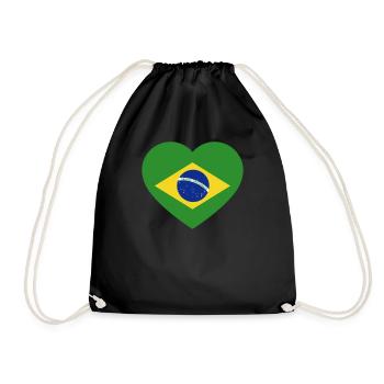 Brazil Brazil shirt Brazilian Rio de Janeirao - Drawstring Bag - black - Front