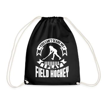 Field Hockey I Play Field Hockey - Drawstring Bag - black - Front