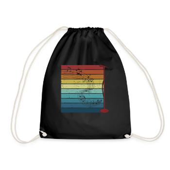 Rétro Opéra House Chanteur Ténor Chanteur Amant - Sac de sport léger - noir - Devant